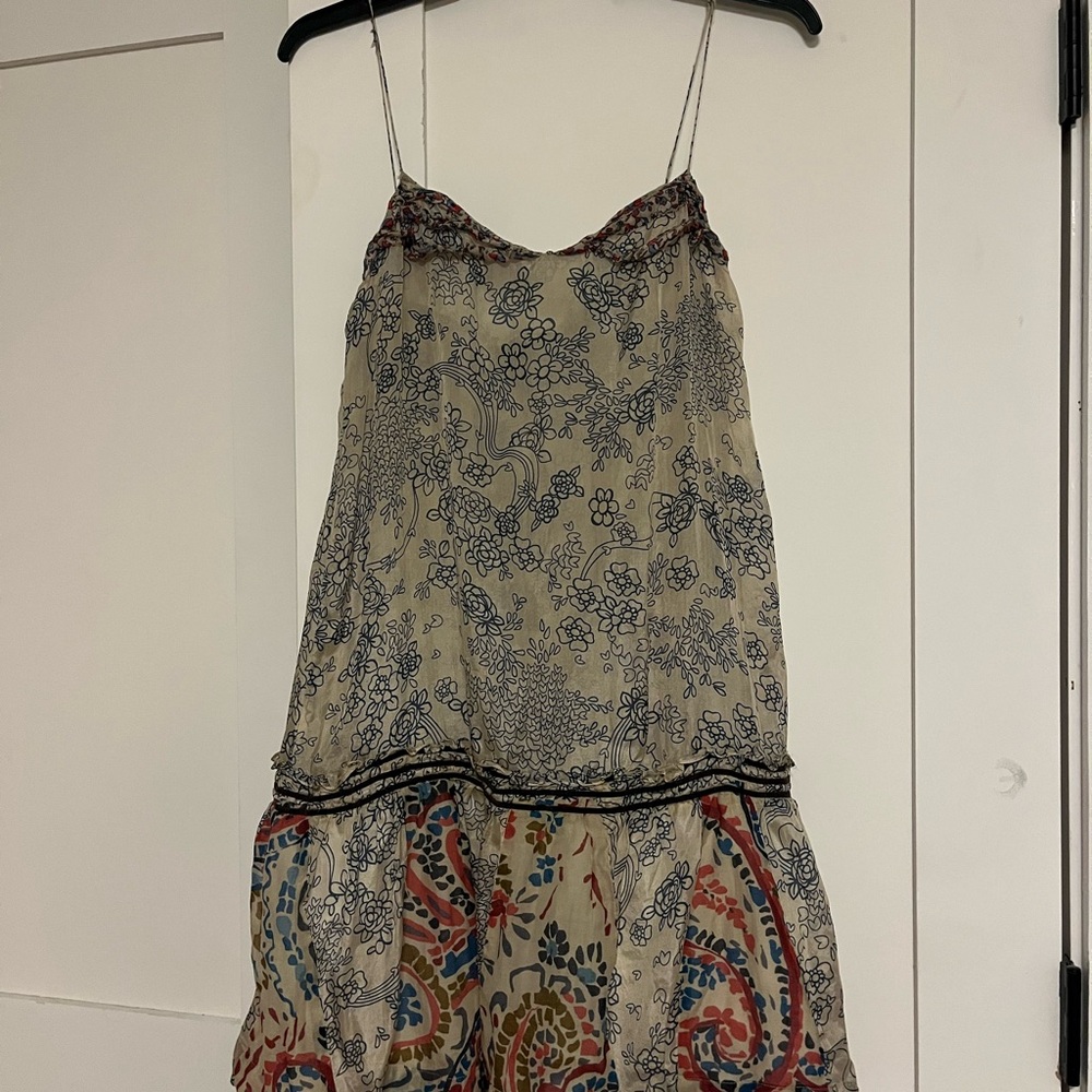 Vintage Sandro Multicolor Patterned Dress